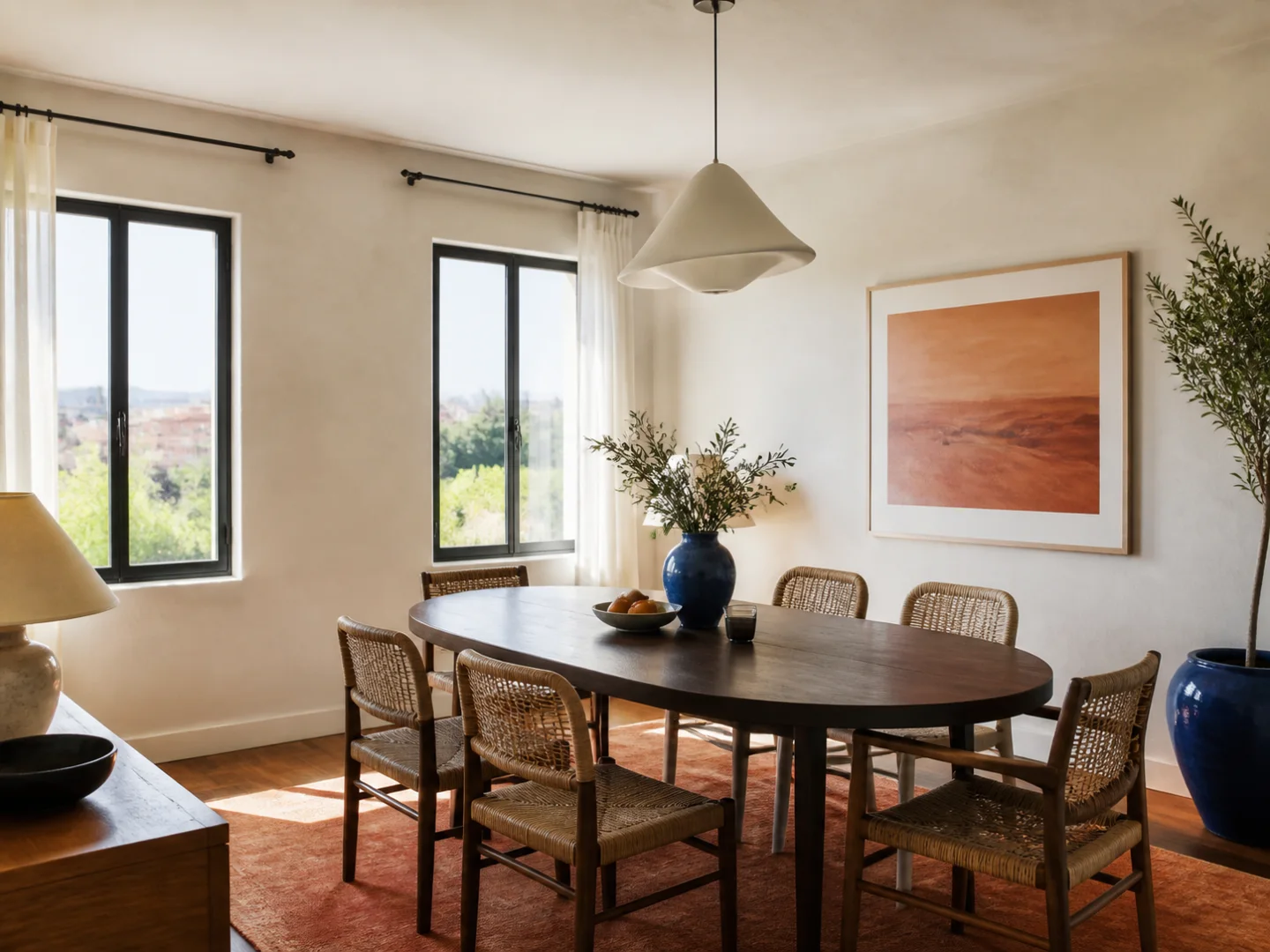 Dining room reference with extracted style palette